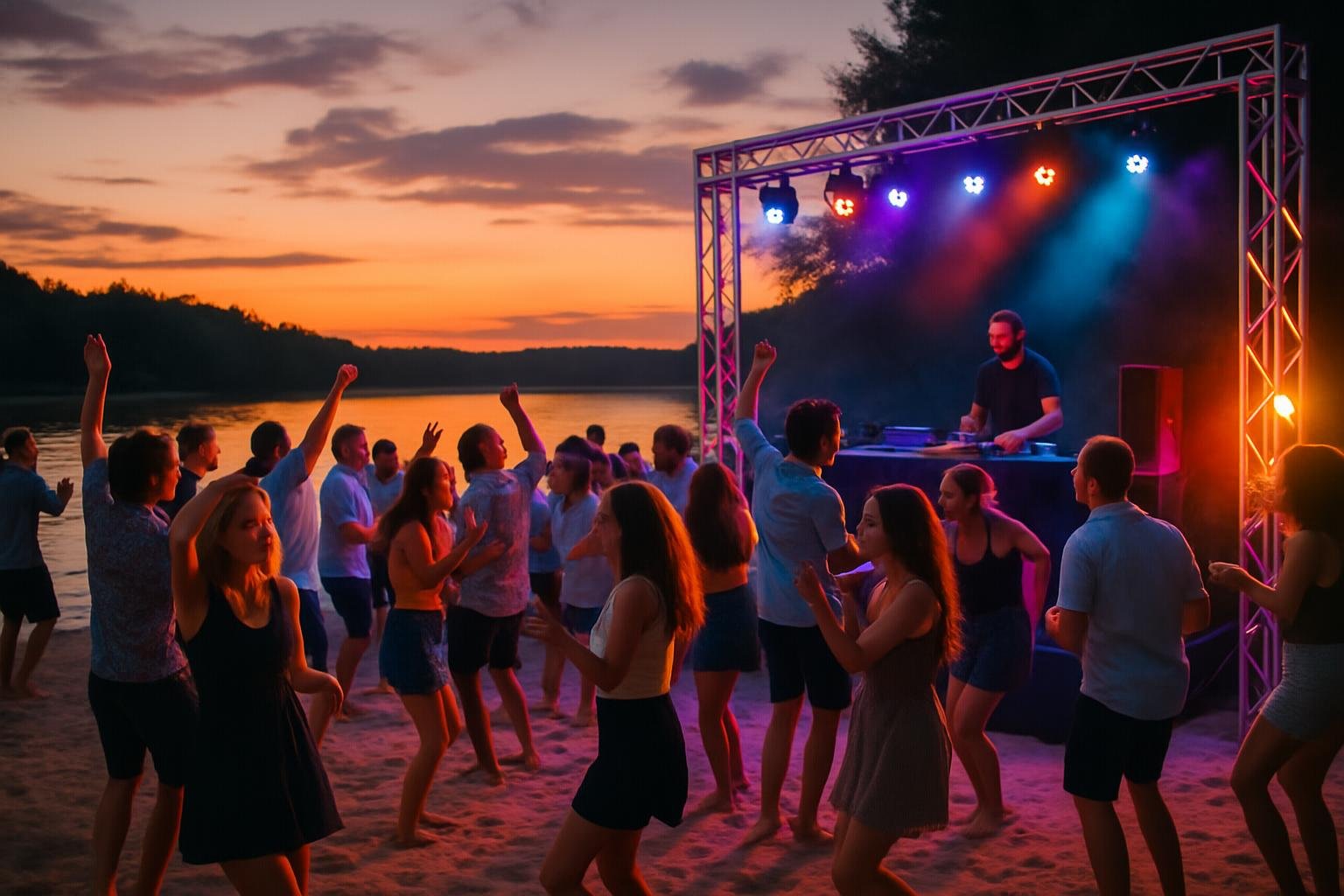 Beach-Party Stausee